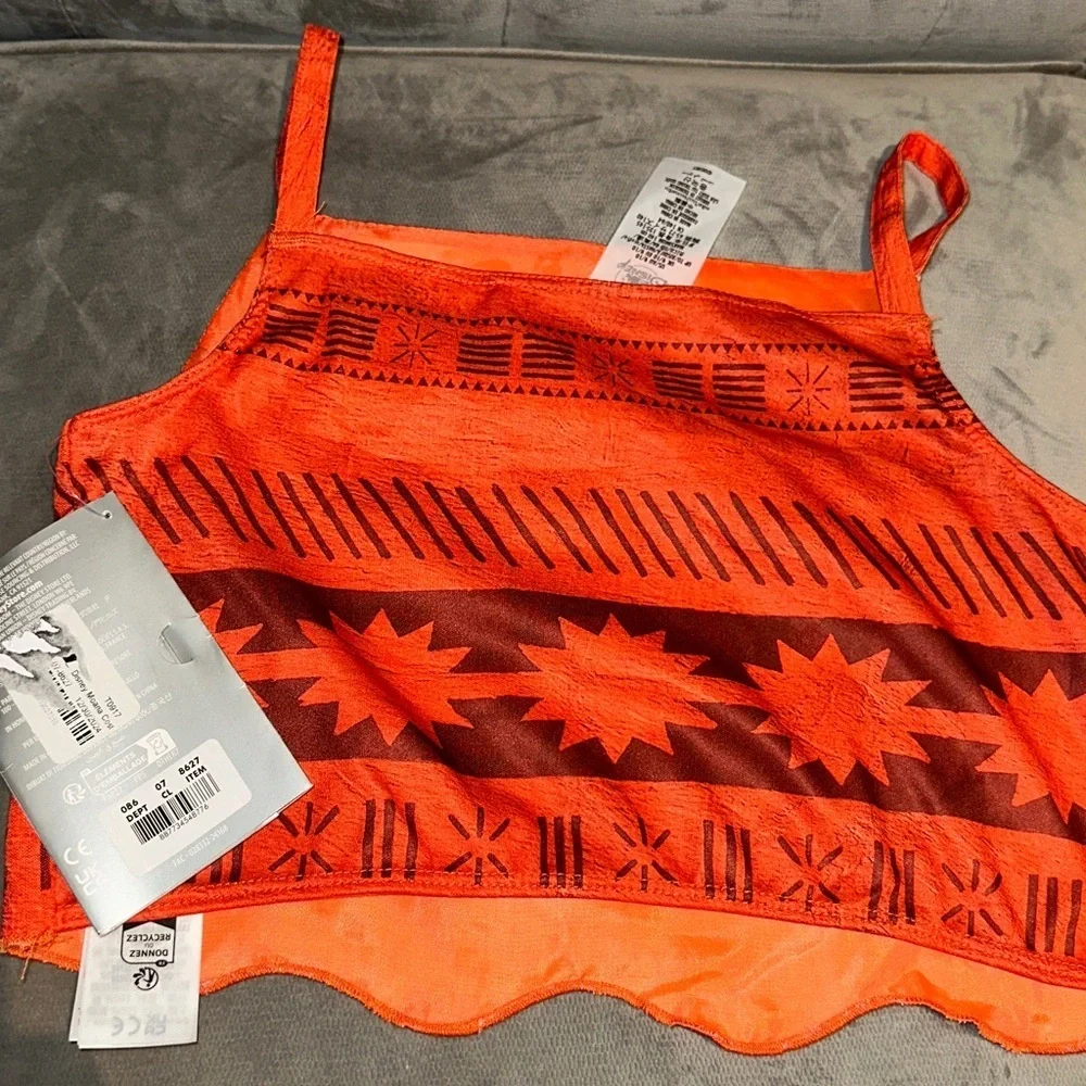 NEW Disney Store Moana Top for Halloween Dress Up Costume Kids 9/10, Top Only